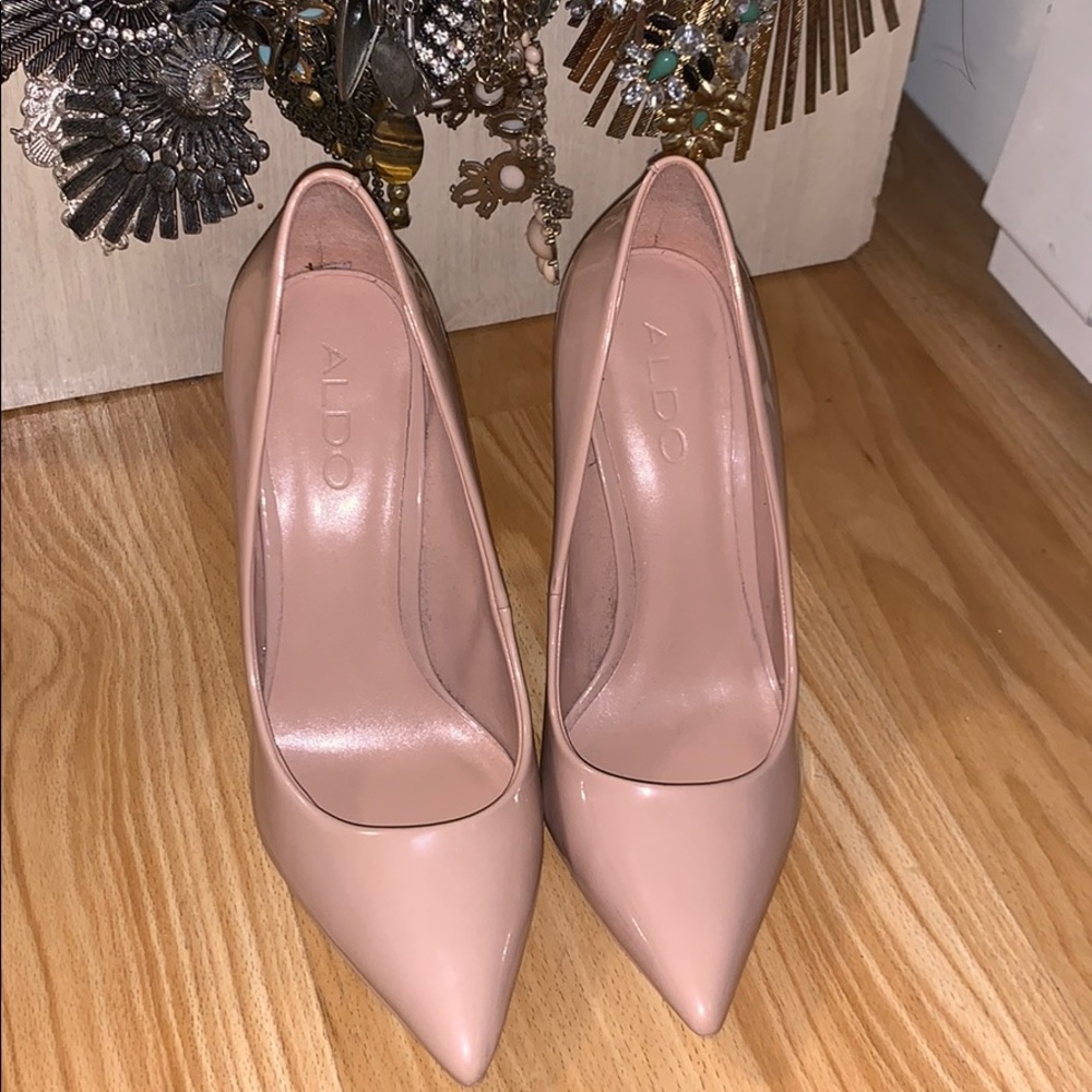 Nude ALDO Patent leather heels